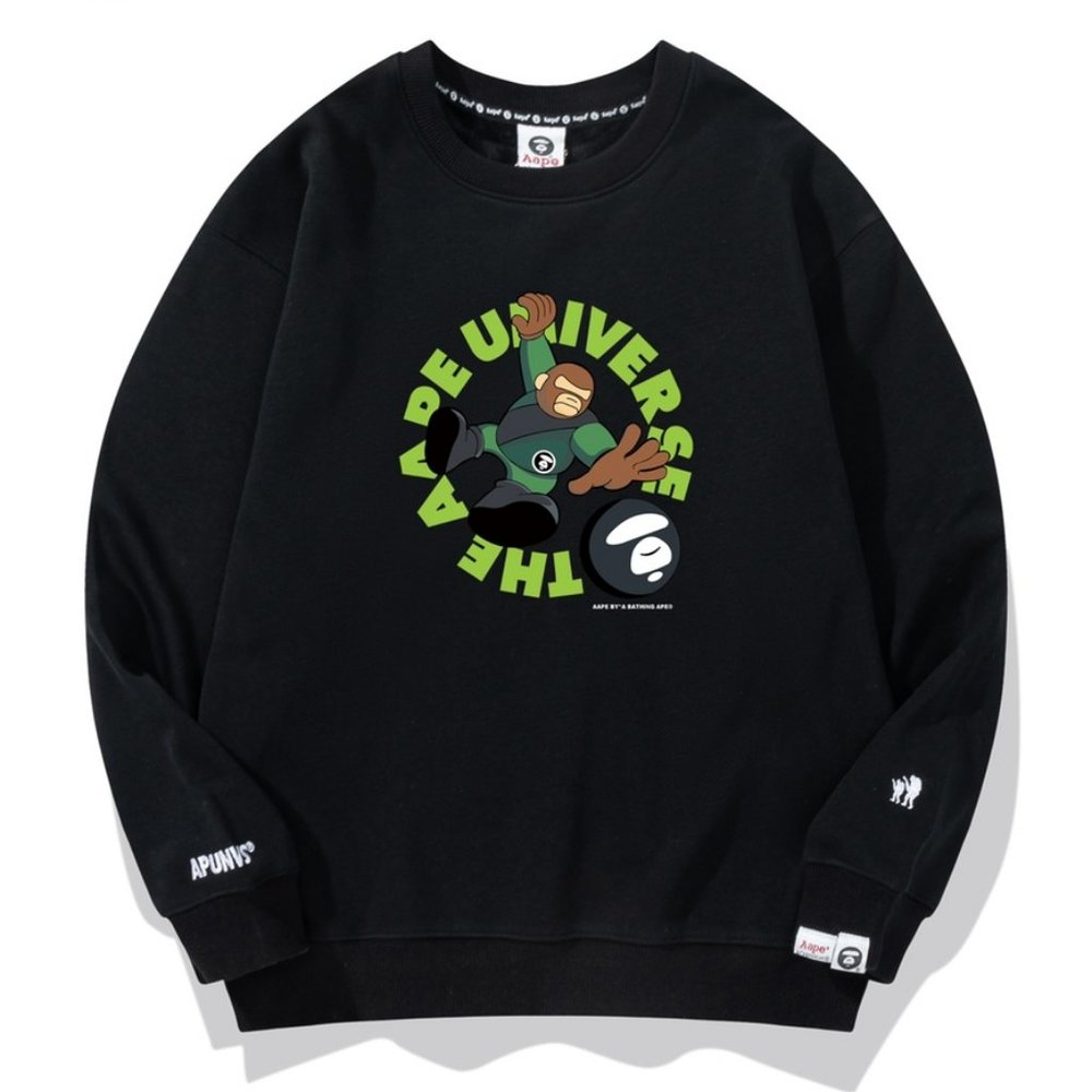AAPE matching classic Ape face monogram print T-shirt